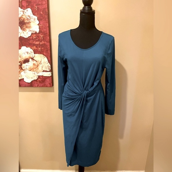 ABLE Teal Srishti Knot Front Dress, size Medium - Picture 1 of 4